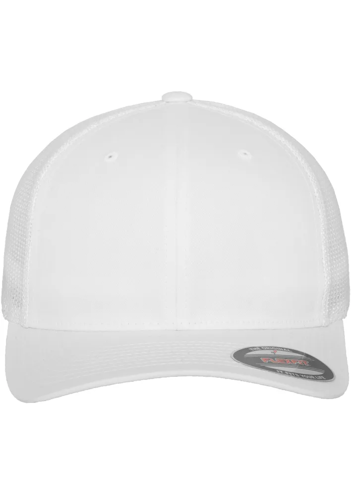 PS_FL6511_WHITE - Hidalgo-werbeartikel Flexfit mesh truckerpet, white — productfoto 25