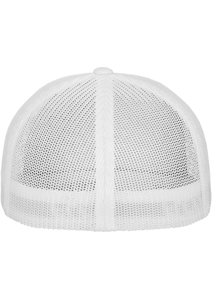 PS_FL6511-B_WHITE - Hidalgo-werbeartikel Flexfit mesh truckerpet, white — productfoto 26