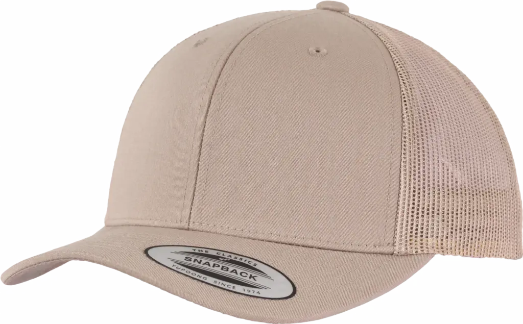 Retro truckerpet, khaki — productfoto 34