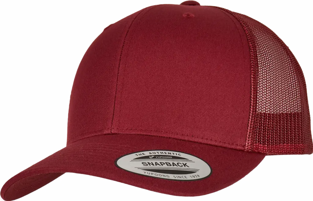 Retro truckerpet, maroon — productfoto 43