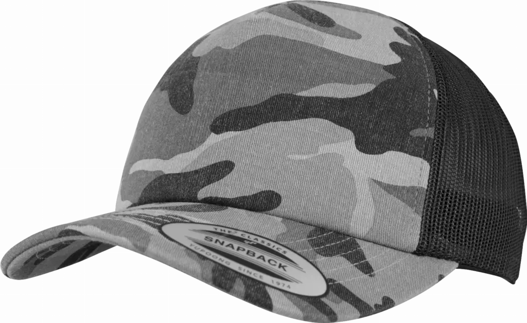 Camo truckerpet, dark camouflage / black — productfoto 3