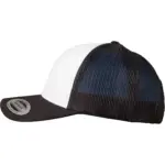 Retro Truckerpet met gekleurde klep, black/white — productfoto 4