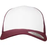 PS_FL6606CF_MAROON-WHITE - Hidalgo-werbeartikel Retro Truckerpet met gekleurde klep, maroon / white — productfoto 12