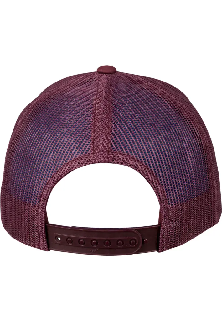 PS_FL6606CF-B_MAROON-WHITE - Hidalgo-werbeartikel Retro Truckerpet met gekleurde klep, maroon / white — productfoto 13