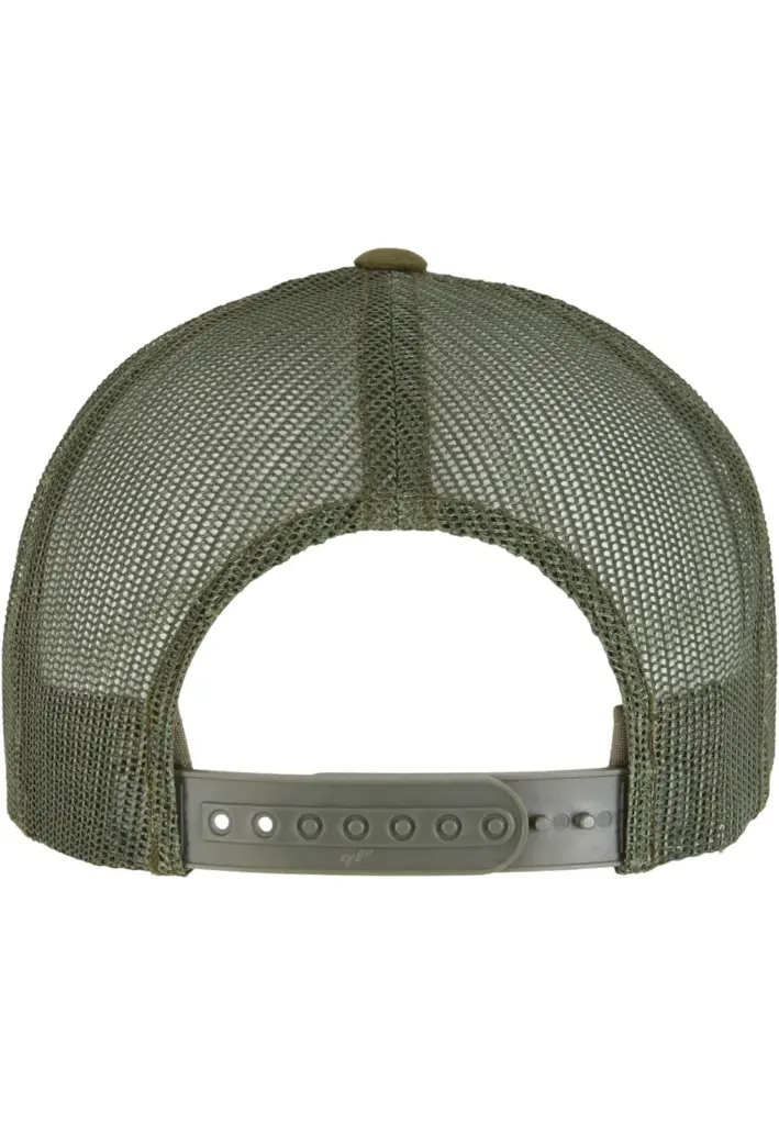 PS_FL6606CF-B_MOOSGREEN-WHITE-OLIVE - Hidalgo-werbeartikel Retro Truckerpet met gekleurde klep, moosgreen / white / olive — productfoto 16