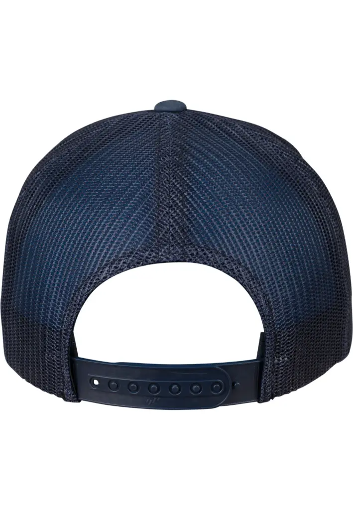 PS_FL6606CF-B_NAVY-WHITE - Hidalgo-werbeartikel Retro Truckerpet met gekleurde klep, navy / white — productfoto 19