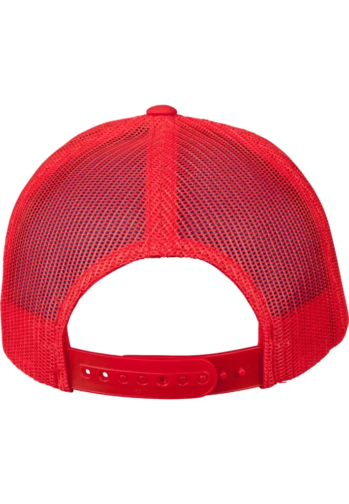 PS_FL6606CF-B_RED-WHITE - Hidalgo-werbeartikel Retro Truckerpet met gekleurde klep, red / white — productfoto 22