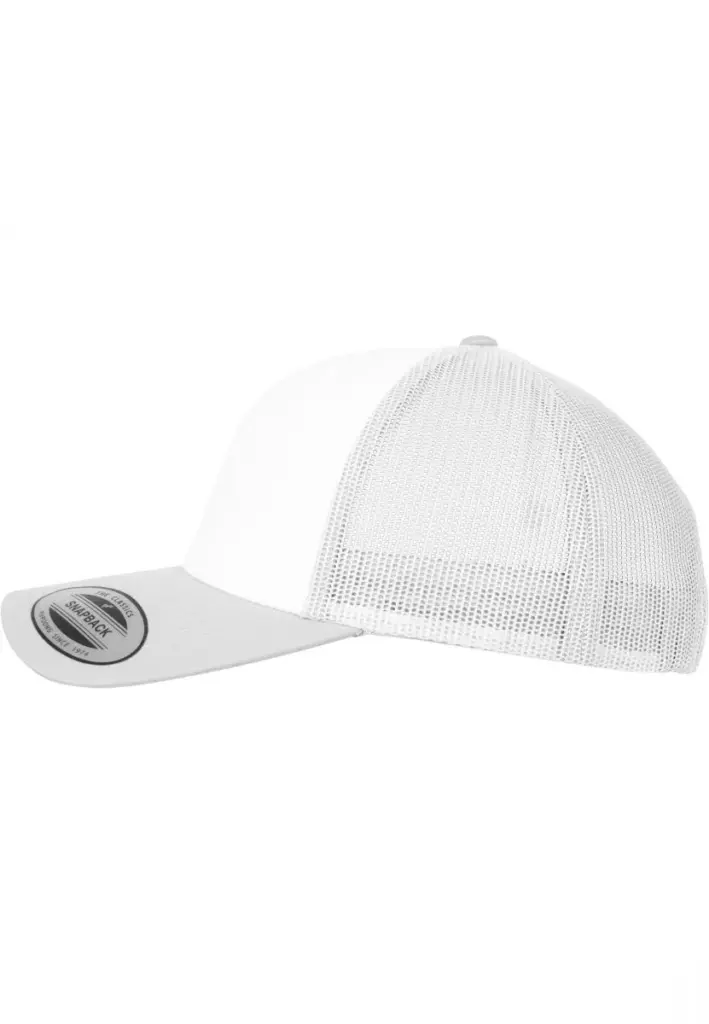 PS_FL6606CF-S_SILVER-WHITE - Hidalgo-werbeartikel Retro Truckerpet met gekleurde klep, silver / white — productfoto 23