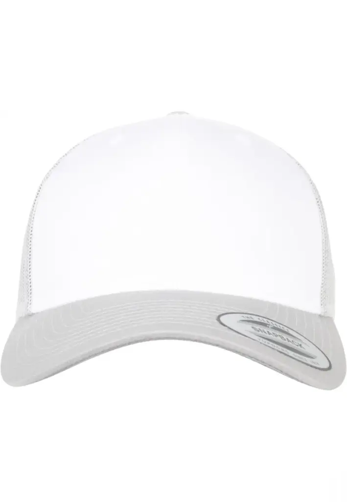 PS_FL6606CF_SILVER-WHITE - Hidalgo-werbeartikel Retro Truckerpet met gekleurde klep, silver / white — productfoto 24