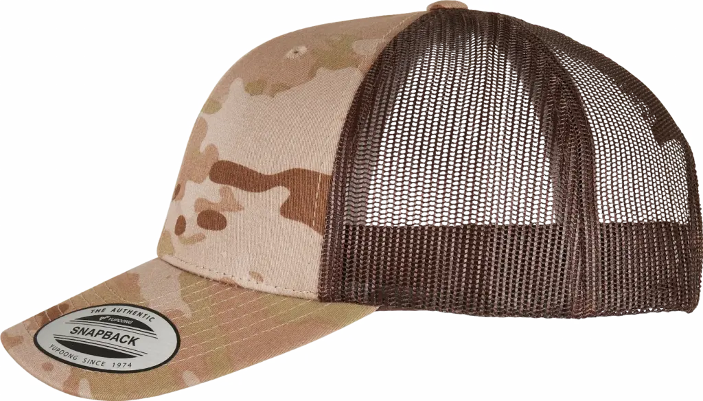 Multicam retro truckerpet, arid / brown — productfoto 4
