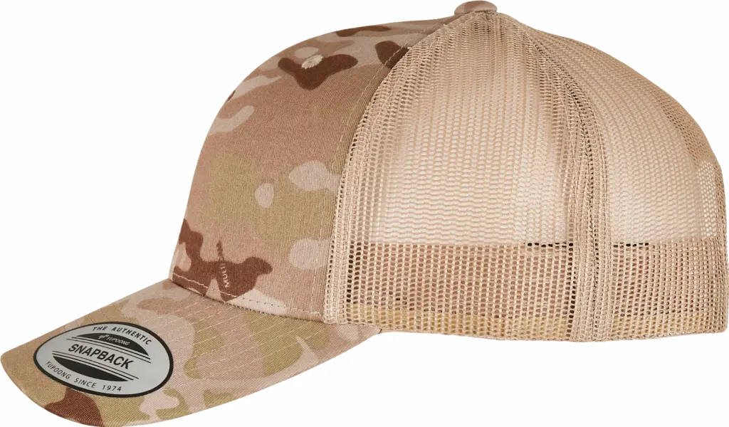 Multicam retro truckerpet, multicam arid / tan — productfoto 19