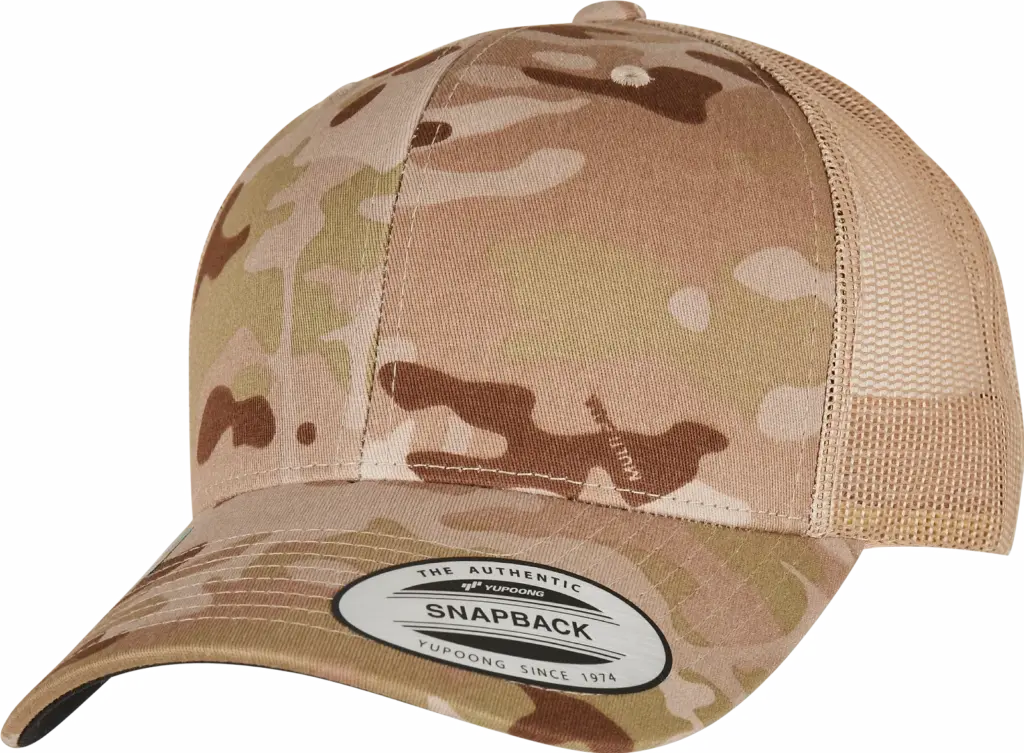 Multicam retro truckerpet, multicam arid / tan — productfoto 20