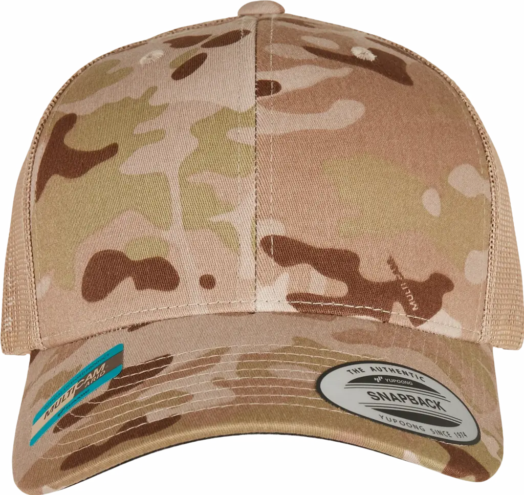 Multicam retro truckerpet, multicam arid / tan — productfoto 22