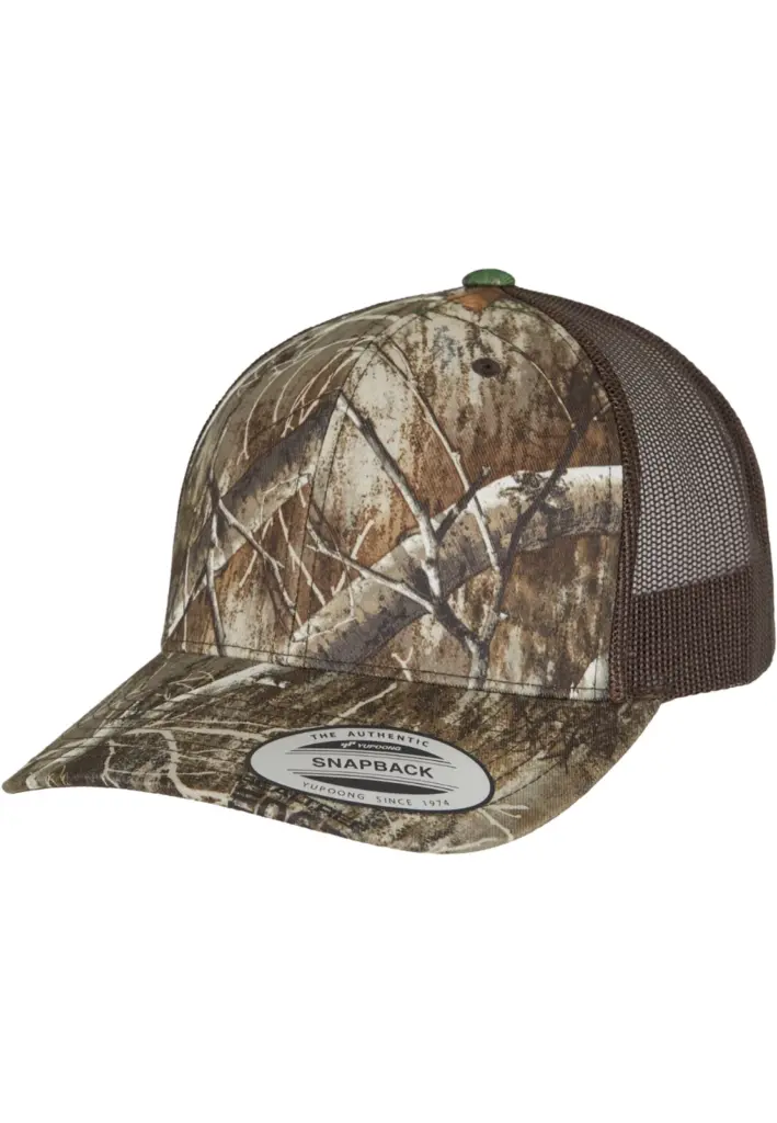Retro Trucker pet met boomcamouflage, edge — productfoto 2