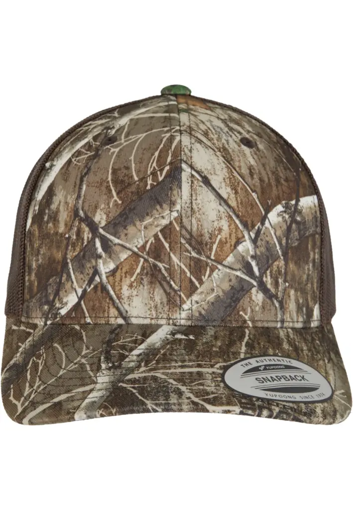 Retro Trucker pet met boomcamouflage, edge — productfoto 3