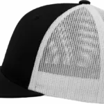 Tweekleurige Retro Truckerpet, black/white — productfoto 3