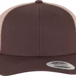 Tweekleurige Retro Truckerpet, brown / khaki — productfoto 11
