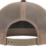 Tweekleurige Retro Truckerpet, brown / khaki — productfoto 12