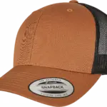Tweekleurige Retro Truckerpet, caramel / black — productfoto 19