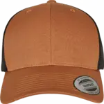 Tweekleurige Retro Truckerpet, caramel / black — productfoto 21
