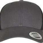 Tweekleurige Retro Truckerpet, charcoal / black — productfoto 26