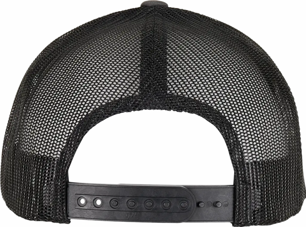 Tweekleurige Retro Truckerpet, charcoal / black — productfoto 27