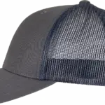 Tweekleurige Retro Truckerpet, charcoal / navy — productfoto 28