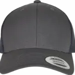 Tweekleurige Retro Truckerpet, charcoal / navy — productfoto 31