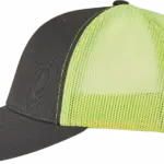 Tweekleurige Retro Truckerpet, charcoal / neon green — productfoto 33