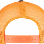 Tweekleurige Retro Truckerpet, charcoal / neon orange — productfoto 42