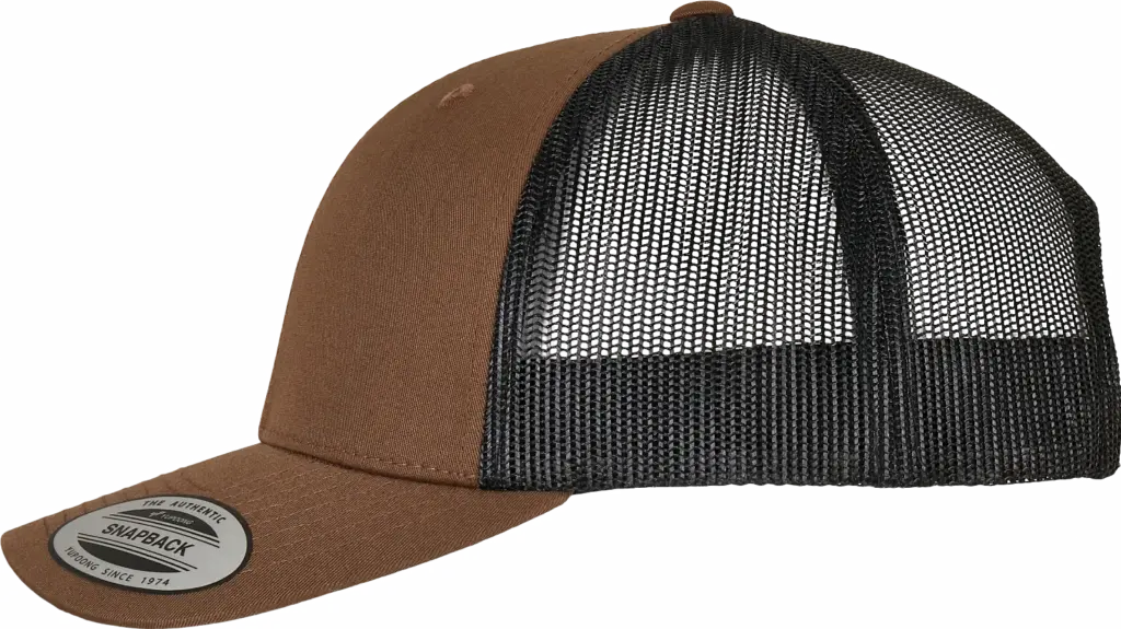 Tweekleurige Retro Truckerpet, coyote brown / black — productfoto 43