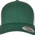 Tweekleurige Retro Truckerpet, evergreen / white — productfoto 56