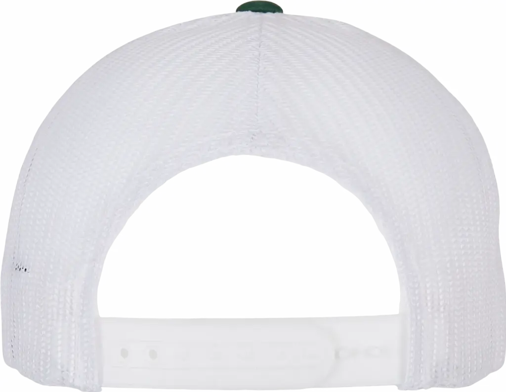 Tweekleurige Retro Truckerpet, evergreen / white — productfoto 57
