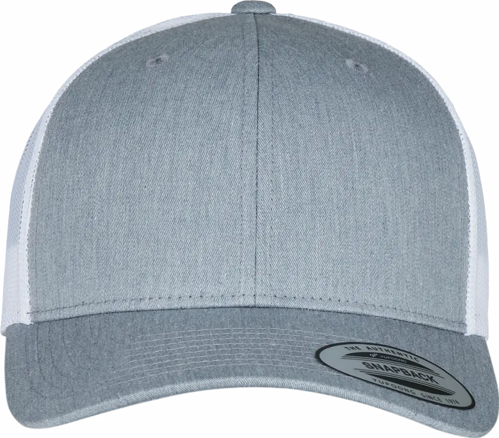Tweekleurige Retro Truckerpet, heather / white — productfoto 66