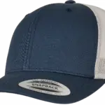 Tweekleurige Retro Truckerpet, navy / silver — productfoto 78