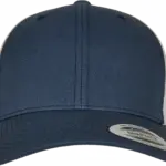 Tweekleurige Retro Truckerpet, navy / silver — productfoto 80