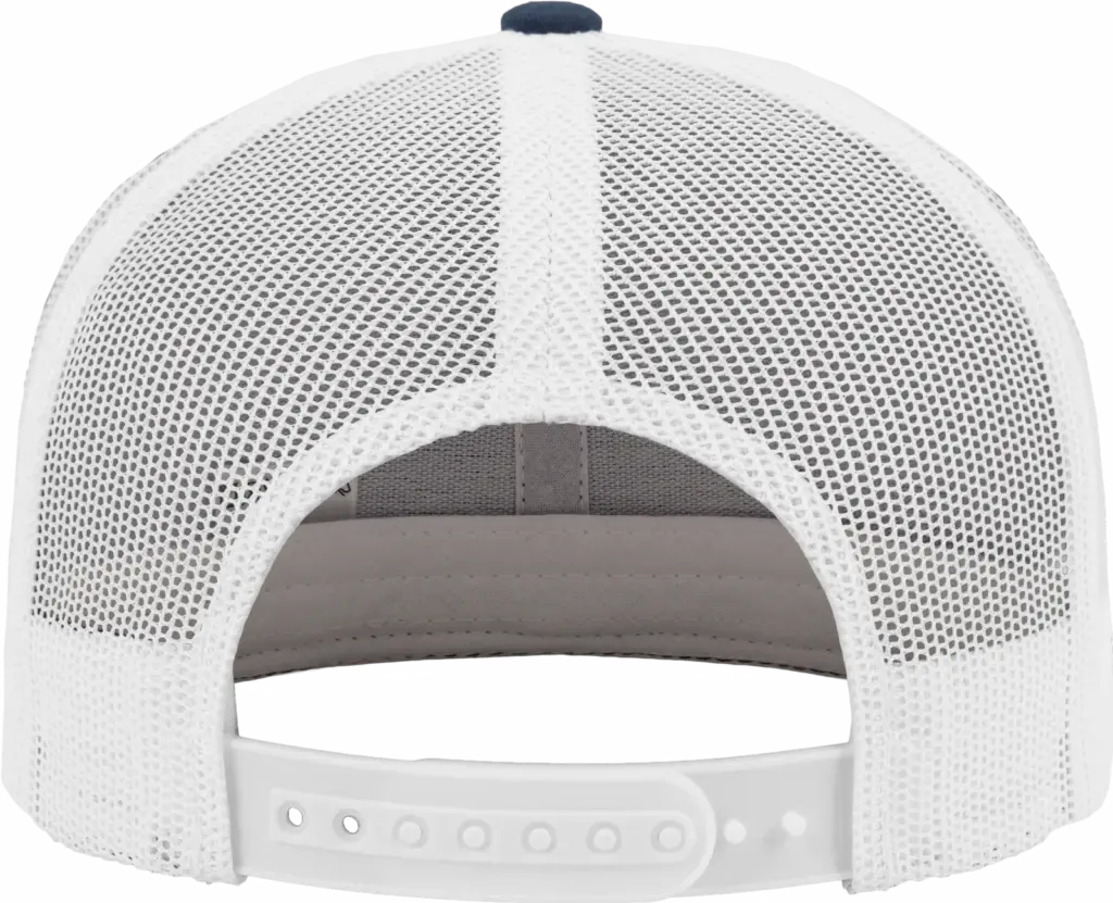 Tweekleurige Retro Truckerpet, navy / white — productfoto 86