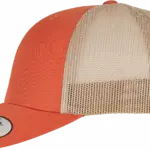 Tweekleurige Retro Truckerpet, rustic orange / khaki — productfoto 87