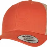 Tweekleurige Retro Truckerpet, rustic orange / khaki — productfoto 88