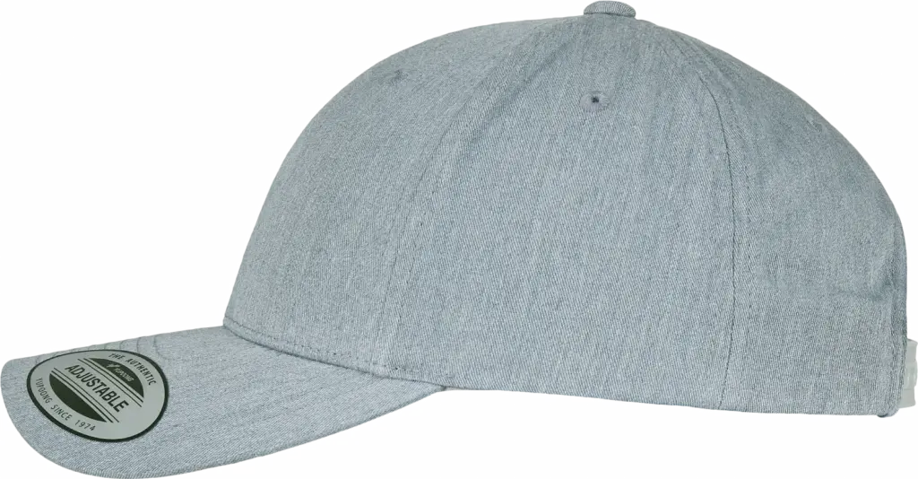 Klassieke afgeronde Snapbackpet, heather grey — productfoto 26