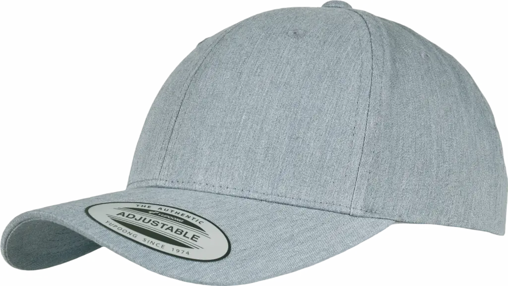 Klassieke afgeronde Snapbackpet, heather grey — productfoto 27