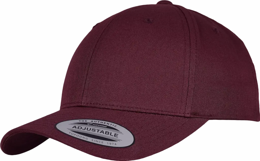 Klassieke afgeronde Snapbackpet, maroon — productfoto 37