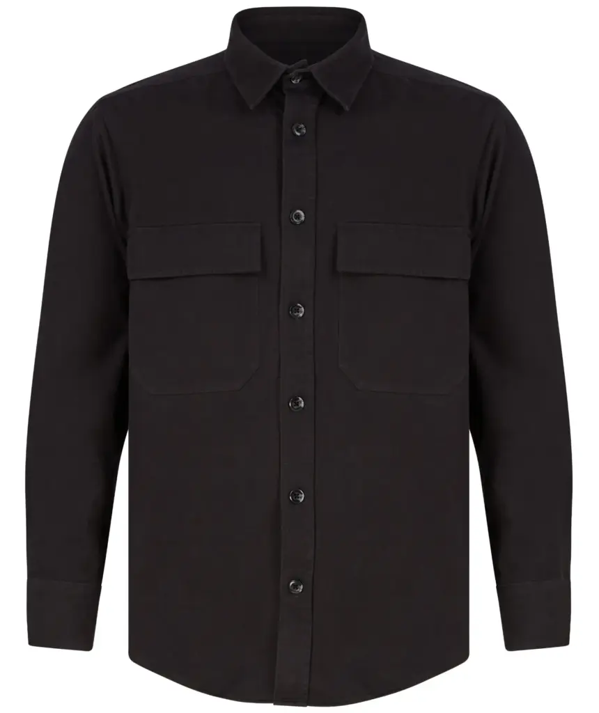 PS_FR054_BLACK - Hidalgo-werbeartikel Overshirt Drill, black — productfoto 7