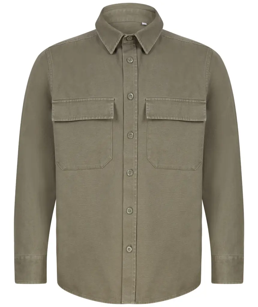 PS_FR054_KHAKI - Hidalgo-werbeartikel Overshirt Drill, khaki — productfoto 10