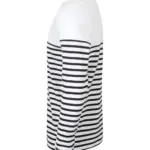 Gestreept T-shirt met lange mouwen, white / navy — productfoto 3