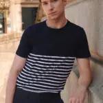 Short sleeved breton t-shirt — productfoto 4