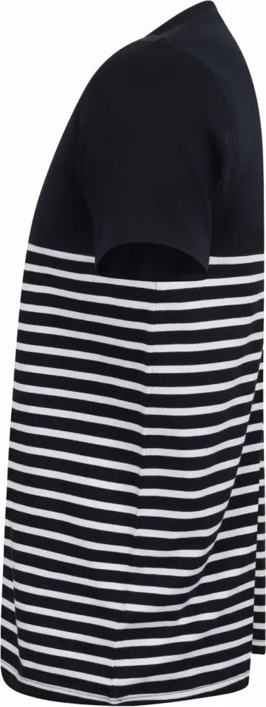 PS_FR135-S_NAVY-WHITE - Hidalgo-werbeartikel Short sleeved breton t-shirt, navy / white — productfoto 9