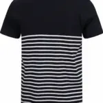 PS_FR135-B_NAVY-WHITE - Hidalgo-werbeartikel Short sleeved breton t-shirt, navy / white — productfoto 12