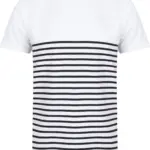 PS_FR135-2_WHITE-NAVY - Hidalgo-werbeartikel Short sleeved breton t-shirt, white / navy — productfoto 15