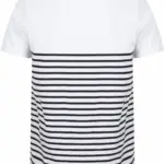 PS_FR135-B_WHITE-NAVY - Hidalgo-werbeartikel Short sleeved breton t-shirt, white / navy — productfoto 16